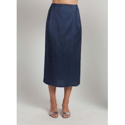 Patches Midi Skirt - Deep Blue