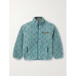 Sashiko Boa Reversible Printed Fleece and Shell Jacket