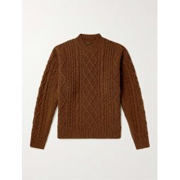 Intarsia Cable-Knit Wool-Blend Sweater