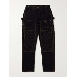 Lumber Tapered Embroidered Cotton-Canvas Cargo Trousers