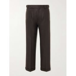 + Throwing Fits Straight-Leg Pleated Wool Suit Trousers