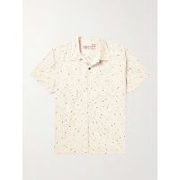 Convertible-Collar Embroidered Cotton Shirt