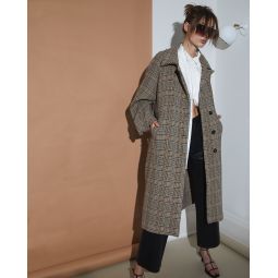 Pica Overcoat - Camel Check