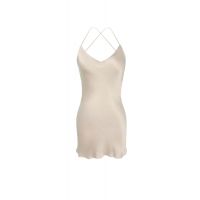 Dropper Silk Slip Dress - Limestone