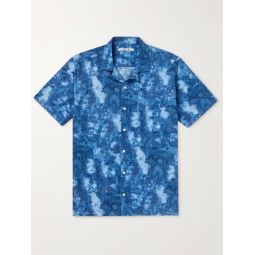 Crammond Convertible-Collar Printed Cotton-Seersucker Shirt