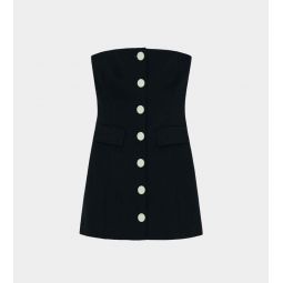 Strapless Mini Dress - Black/White