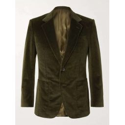 Slim-Fit Cotton-Blend Corduroy Suit Jacket