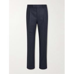 Eggsy Straight-Leg Pleated Wool-Flannel Suit Trousers