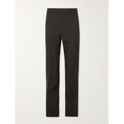 Straight-Leg Puppytooth Wool Suit Trousers