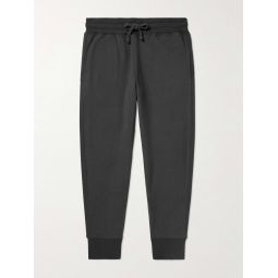 Tapered Logo-Embroidered Cotton and Cashmere-Blend Jersey Sweatpants