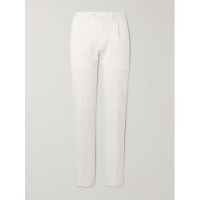 Straight-Leg Pleated Lyocell-Blend Trousers
