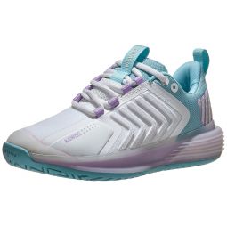 KSwiss Ultrashot 3 White/Blue/Lilac Womens Shoes