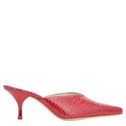 Alba Embossed Snake Mule - Red