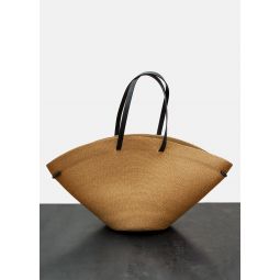 Fakar Straw/Italian Leather Bag