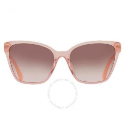 Brown Pink Gradient Butterfly Ladies Sunglasses