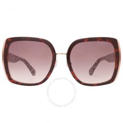 Brown Gradient Square Unisex Sunglasses