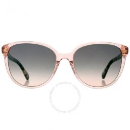 Grey Shaded Pink Square Ladies Sunglasses