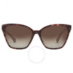Polarized Brown Gradient Cat Eye Ladies Sunglasses