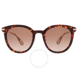 Brown Gradient Oval Ladies Sunglasses