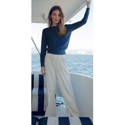 Marguerite Paper Thin Cashmere Sweater - Navy