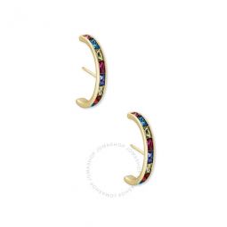 Jack 14K Gold Plated Brass And Jewel Tone Mix Earrings