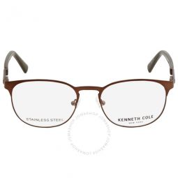 Unisex Brown Square Eyeglass Frames KC026704952