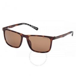 Polarized Brown Rectangular Mens Sunglasses