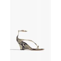 Marion Ankle Strap Wedge Sandal in Natural