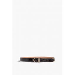 Bambi Belt with Antique Silver Buckle in Black