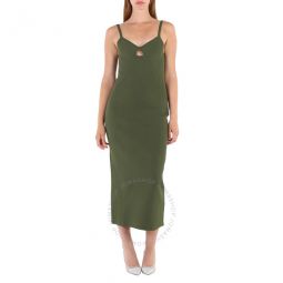 Ladies Seaweed Green Eden Knit Maxi Dress, Size Small