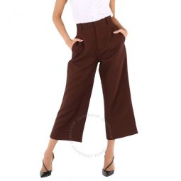 Ladies Brown Alexander Cropped Trousers, Size 8