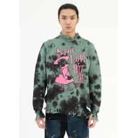 GREEN DESTROY KNIT THE LOVE WITCH PRINT PULLOVER - Multi