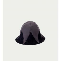 Bicolor Tulip Hat - Black/Grey