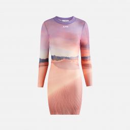 Kith Women Desert Sunset Mulberry Long Sleeve Dress