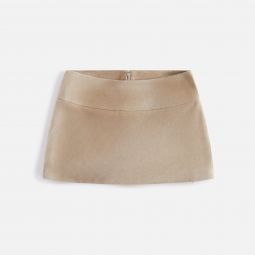 Kith Women Alba Suede Box Pleat Mini Skirt
