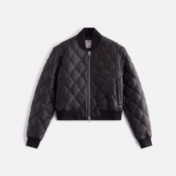 Kith Women Colton Quilted Logo Leather Bomber