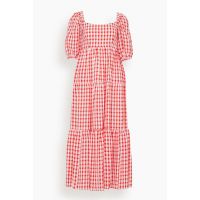 Gianna Tie Back Maxi Dress in Red Gingham