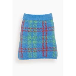 Susan Boucle Mini Skirt in Blue Check