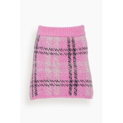 Susan Boucle Mini Skirt in Pink Check
