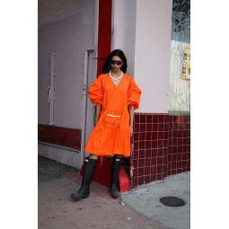 Utility Wrap Dress - Orange