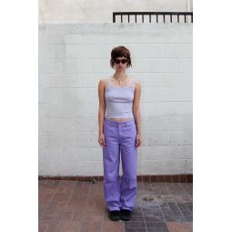 Straight Slit Pant - Lavender