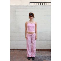 Bow Down Roll Up Pant - Ballet Pink