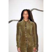 Scallop Button Up - Olive Branch