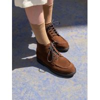 Oxal Leather Laced Boots - Chocolate