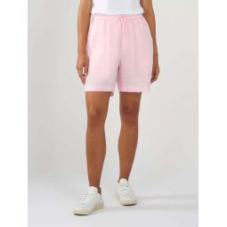 Knowledge Cotton Apparel Linen Mix Elastic Waist Shorts - Parfait Pink