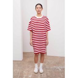 Tee dress - red stripes