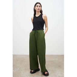 Wide leg pant - deep green
