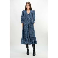 Margaux Artisanal Dress - Blue