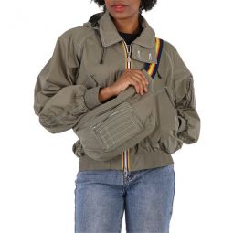 Ladies Green ASA Nylon Bomber Jacket, Brand Size 8