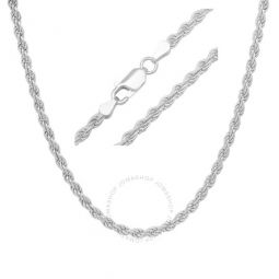 Thick/Heavy Mens Italian Silver Rope Chain - 22-30